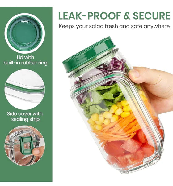 Portable Salad Container Jar